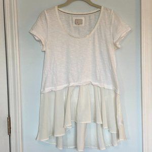 Anthropologie Postmark peplum top, small